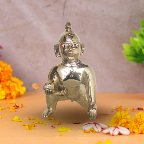 Brass Laddu Gopal God Idol Statue 1.2Kg